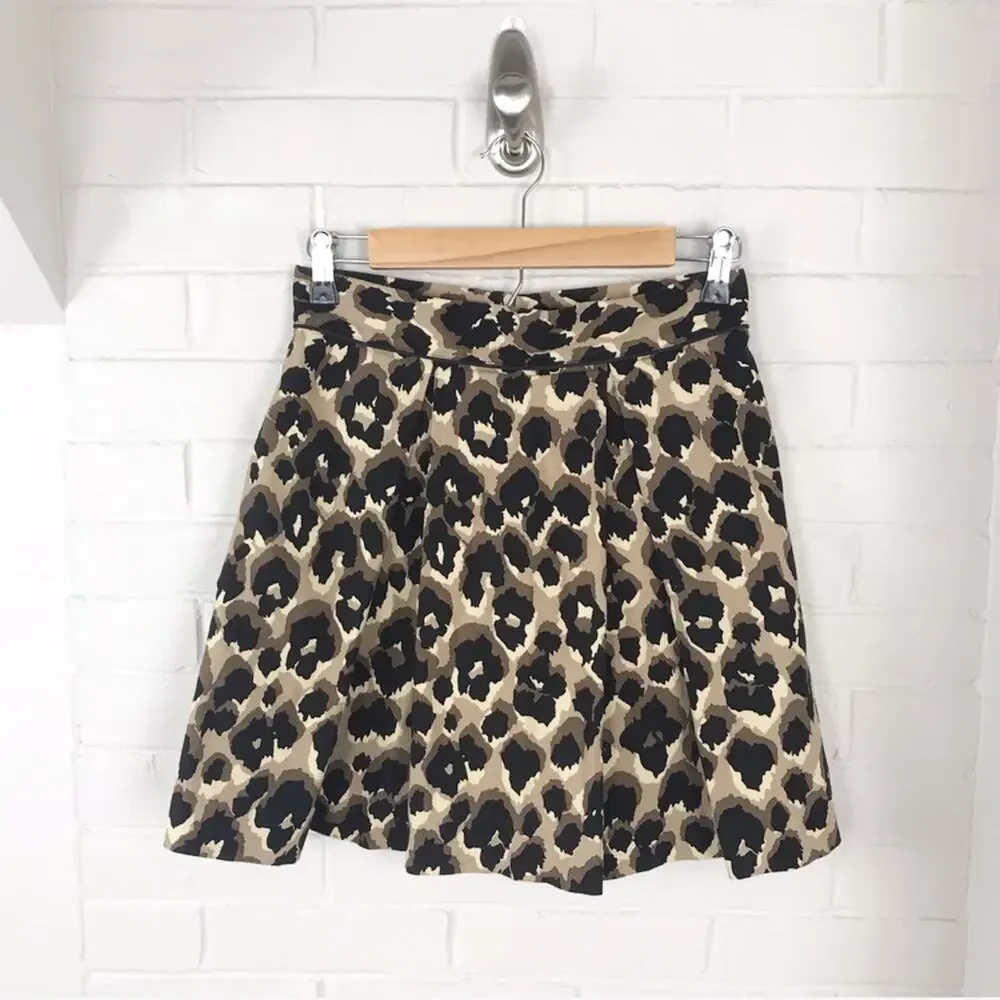Sea New York Animal Cheetah Leopard Print Skirt Size 4